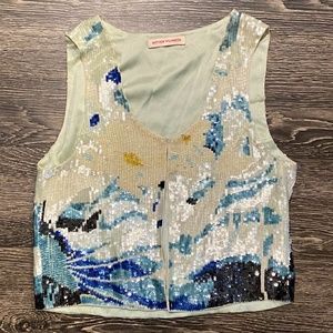 Matthew Williamson Vintage Floral Sequin Vest
